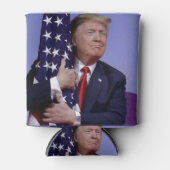 Donald Trump und die US-Flagge Dosenkühler (Vorderseite)