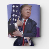 Donald Trump und die US-Flagge Dosenkühler (Rückseite)