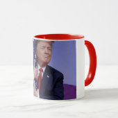 Donald Trump und die US-Flagge Tasse (VorderseiteRechts)