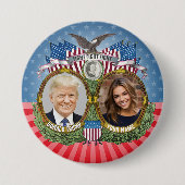 Donald Trump und Ihr Foto - Gag-Geschenk Button (Vorderseite)