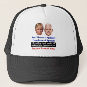 Donald Trump und Mike Pence anklagen Truckerkappe