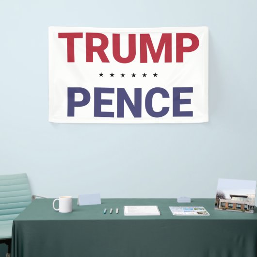Donald Trump und Mike Pence (US-Wahl 2020) Banner (Messeveranstaltung)