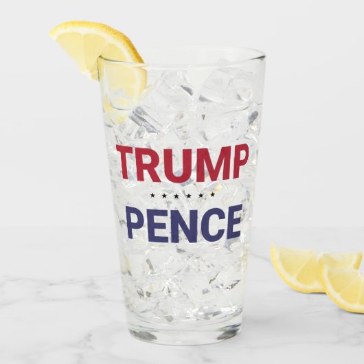Donald Trump und Mike Pence (US-Wahl 2020) Glas (Vorderseite Ice)