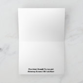 Donald Trump und William Barr Karte (Innenseite)