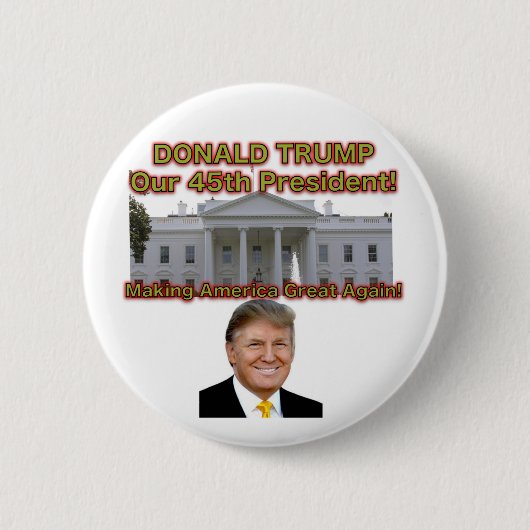 Donald Trump unser 45. Präsidentenknopf Button (Vorderseite)