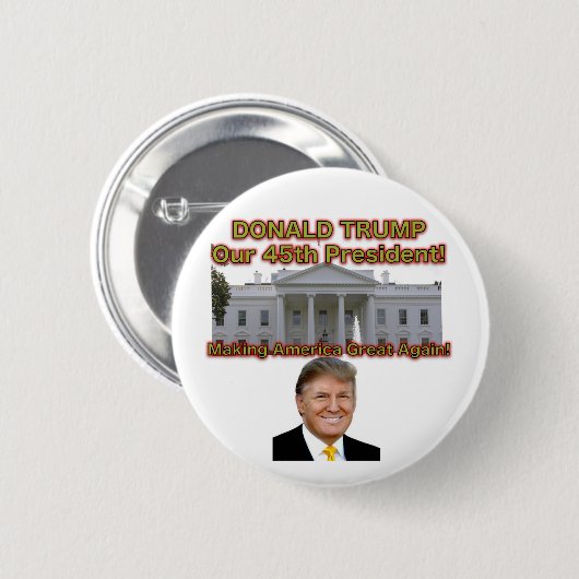 Donald Trump unser 45. Präsidentenknopf Button (Vorne & Hinten)