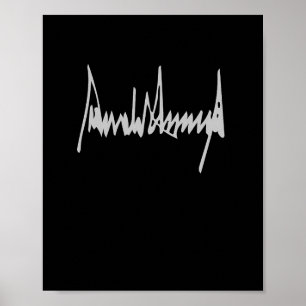 Donald Trump Unterschrift America Country US Präsi Poster