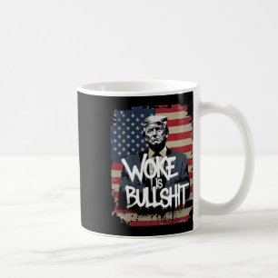 Donald Trump Unterstützer T-Shirt Woke Ist Bull Pa Kaffeetasse