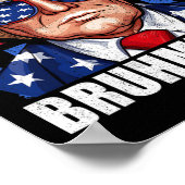 Donald Trump US-amerikanische Flagge Funny beunruh Poster (Ecke)