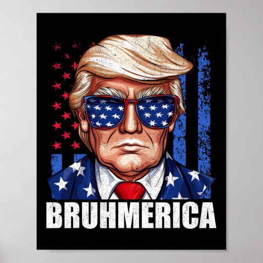 Donald Trump US-amerikanische Flagge Funny beunruh Poster (Vorne)