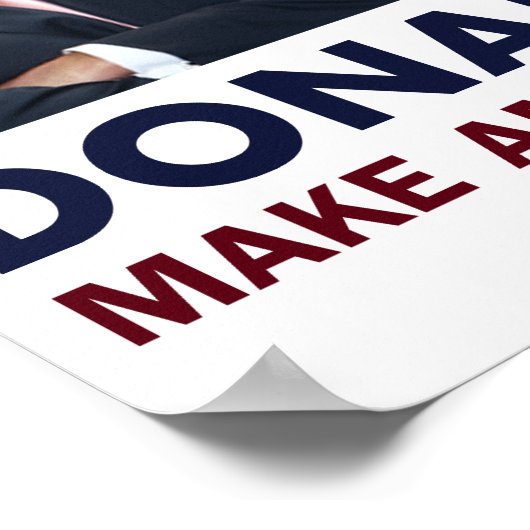 Donald Trump US-Flagge Poster (Ecke)