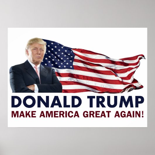 Donald Trump US-Flagge Poster (Vorne)