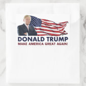 Donald Trump US-Flagge Rechteckiger Aufkleber (Tasche)