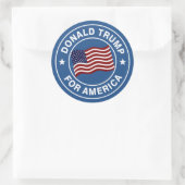 Donald Trump US-Flagge Runder Aufkleber (Tasche)