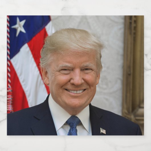 Donald Trump US-Präsident Weiße Haus MAGA 2024 Alkoholflaschenetikett (Einzelnes Label)