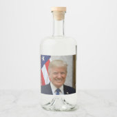 Donald Trump US-Präsident Weiße Haus MAGA 2024 Alkoholflaschenetikett (Vorderseite)