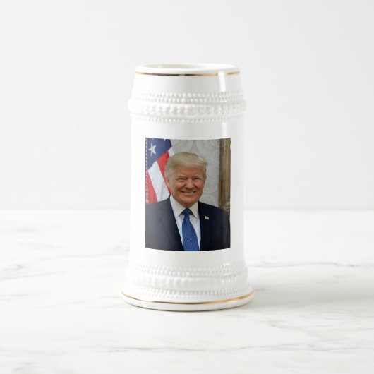 Donald Trump US-Präsident Weiße Haus MAGA 2024 Bierglas (Mittel)