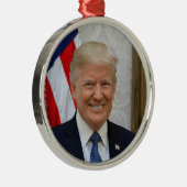 Donald Trump US-Präsident Weiße Haus MAGA 2024 Ornament Aus Metall (Rechts)
