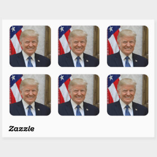 Donald Trump US-Präsident Weiße Haus MAGA 2024 Quadratischer Aufkleber