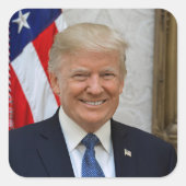 Donald Trump US-Präsident Weiße Haus MAGA 2024 Quadratischer Aufkleber (Vorderseite)