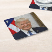 Donald Trump US-Präsident Weiße Haus MAGA 2024 Rechteckiger Pappuntersetzer (angewinkelt)