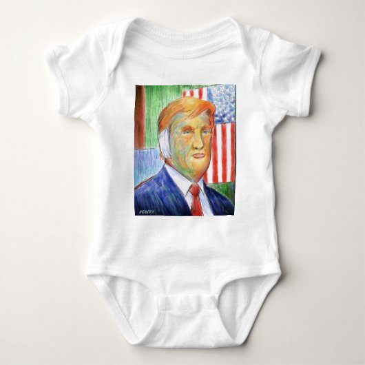 Donald Trump Van Gogh Baby Strampler (Vorderseite)