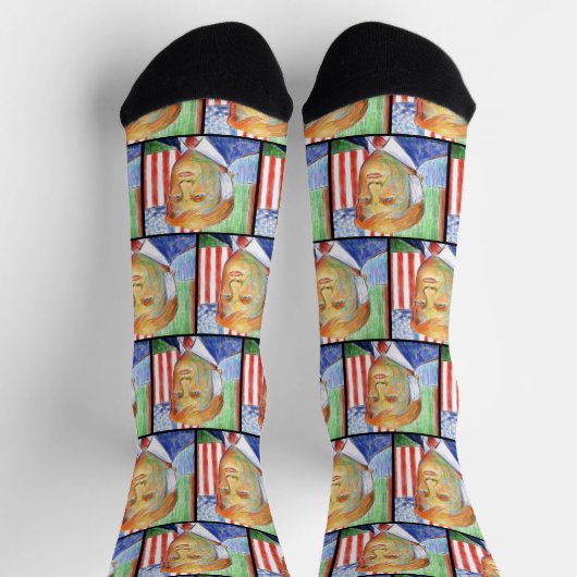 Donald Trump Van Gogh Crew Socks Socken (Oben)