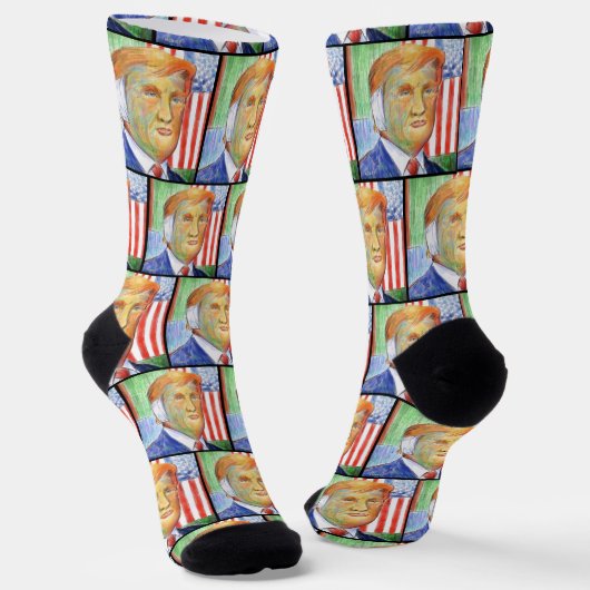 Donald Trump Van Gogh Crew Socks Socken (Gewinkelt)