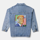 Donald Trump Van Gogh Jeansjacke (Rückseite)