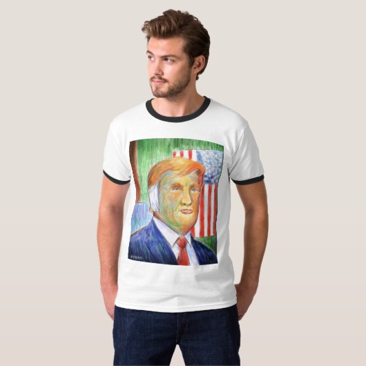 Donald Trump Van Gogh Ring T - Shirt (Vorne ganz)