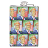 Donald Trump Van Gogh Vinyl Wrapped Flask Flachmann (Rückseite)