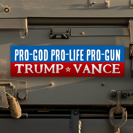 Donald Trump Vance 2024 Pro-God Pro-Life Pro-Gun Autoaufkleber