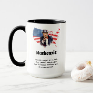 Donald Trump Väter Tag hinzufügen Name Funny groß Tasse