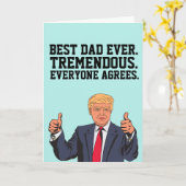 DONALD TRUMP VATER'S DAY GREETING CARDS KARTE (Gelbe Blume)