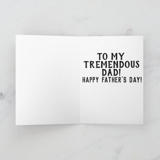 DONALD TRUMP VATER'S DAY TREMENDOUS VATER CARD KARTE (Innenseite)