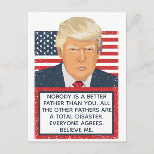 Donald Trump Vatertag Postkarte