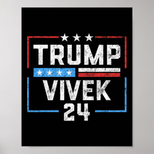 Donald Trump Vivek Ramaswamy 2024 Präsident Republ Poster