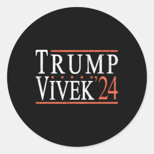 Donald Trump Vivek Ramaswamy 2024 Präsident Republ Runder Aufkleber