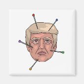 Donald Trump Voodoo Doll Button Illustration Magnet (Vorne)