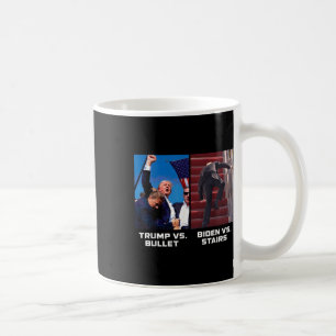 Donald Trump Vs Bullet Biden Vs Stairs Funny Trump Kaffeetasse