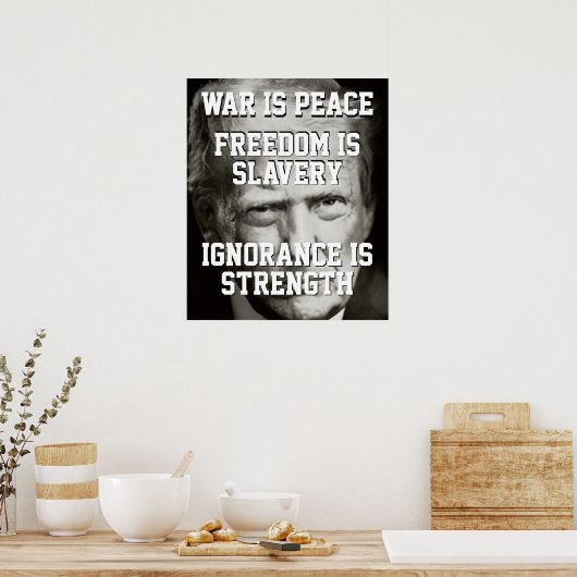 Donald Trump War is Peace Poster (Küche)