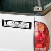 Donald Trump Warning Label Autoaufkleber (Auf Lkw)