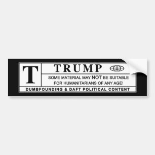 Donald Trump Warning Label Autoaufkleber