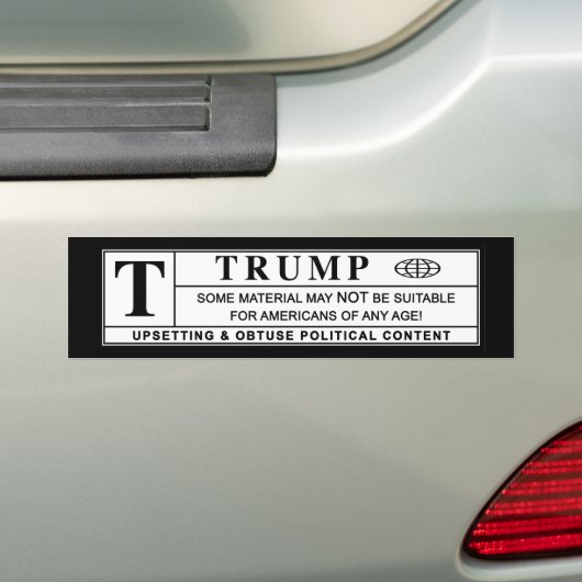 Donald Trump Warning Label Autoaufkleber (Auf Auto)