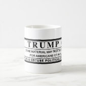 Donald Trump Warning Label Kaffeetasse (Mittel)