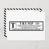 Donald Trump Warning Label Postkarte (Vorne/Hinten)