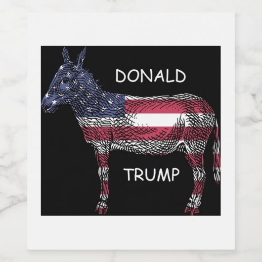 Donald Trump - Was für ein Donkey Weinetikett (Einzelnes Label)