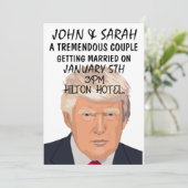 DONALD TRUMP WEDD INVITATIONS PERSONALISIEREN EINLADUNG (Stehend Vorderseite)