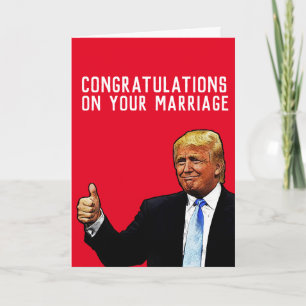 DONALD TRUMP WEDDING HEIRATSKARTE KARTE