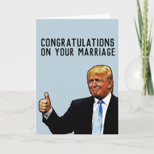 DONALD TRUMP WEDDING HEIRATSKARTE KARTE